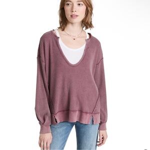 Free People Mauve Long Sleeve Top